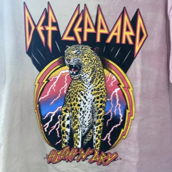Def Leppard  High ‘N Dry Sz Large Excellent Used Condition, Laundered T Shirt - Picture 3 of 9